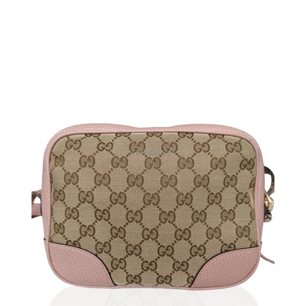 tas sling bag Gucci GG Canvas Bree Crossbody Pink Leather LGHW Sling Bag Tinkerlust